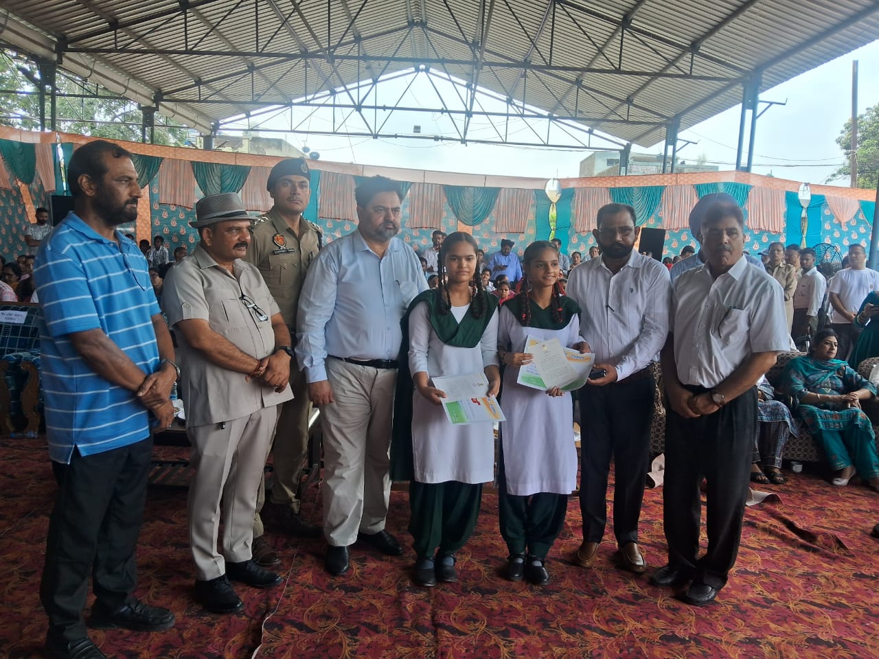 Girls who appeared in the merit list were honored on the occasion of Independence Day.